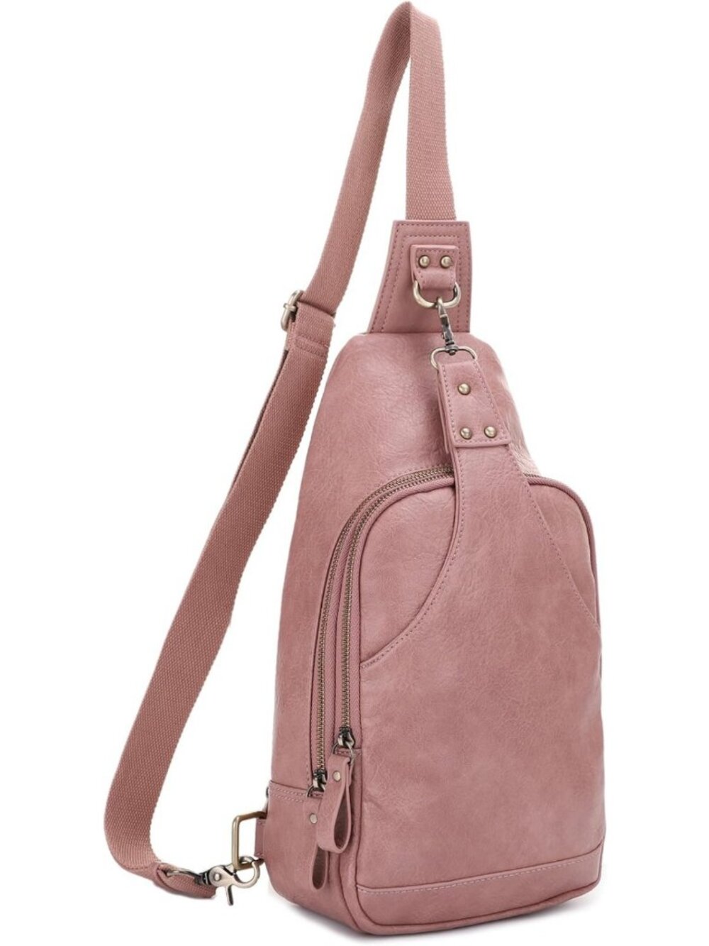 Unisex PU Leather Crossbody Sling Bag - Stylish Chest Bag for Everyday Use